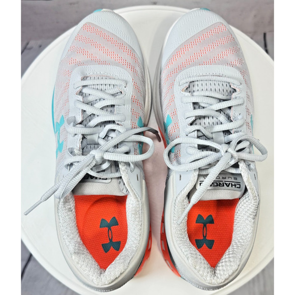 Under Armour Charged Europa 2 Women’s Running Shoes Gray, Aqua, Orange 10 - Picture 6 of 9